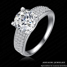 New Arrival High-end Engagement Rings 18K Gold /Platinum Plated AAA Cubic Zircon Unisex Rings Jewelery