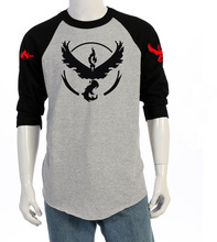 Brand Clothing 2016 Summer Fashion Men’s T-shirt Pokemon Go Printing T Shirts Male Long Sleeve Tops Tee Plus Size XXXL JA2277