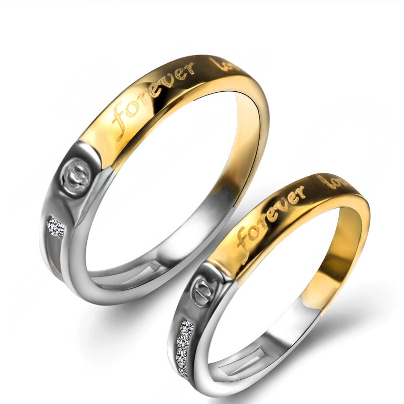 Wedding engagement rings pair