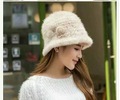 2016 Fashion Knitted Real Mink Fur Hats For Women Lady Winter Warm Russian Beanies Natural Thick