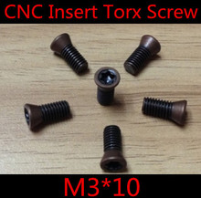 100pcs/lot M3*10 Alloy Steel  CNC  Insert Torx Screw for Replaces Carbide Inserts CNC Lathe Tool