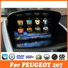 Car dvd GPS Navigation for Peugeot 207 Radio RDS DVD Player Multimedia Headunit Sat Nav Autoradio Bluetooth A2DP iPod USB