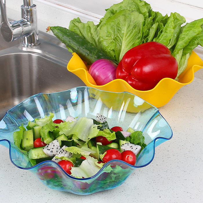 Bright Crystal fashion flounced large coffee table fruit bowl candy