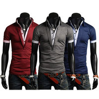 S-XXL Size 2015 New Men tops, Large in Stock Size Good Quality Men \'s Polo Shirt Short Sleeve Polo Shirt for Boy Men E035