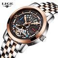 2017 LIGE Brand luxury Sport Mechanical Watches men reloj hombre Hollow Automatic Skeleton Watch supreme Relogio