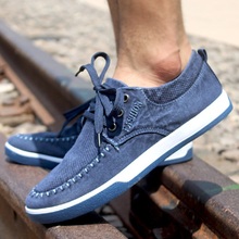 2016 High Quality Mens Denim Casual Shoes Fashion Flats Men Canvas Shoes Loafers Fashion Brand Zapatos Hombre Free Shipping