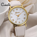 Hot sale FreeShipping CLAUDIA Geneva Fashion Unisex Leisure Dial Leather Band Analog Quartz Wrist Watch High