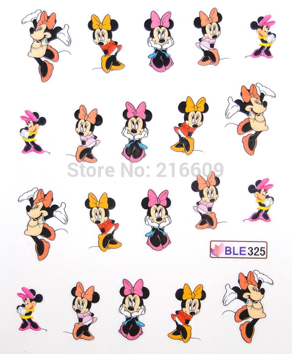 Art Nail 1 Sheet Mickey Cartoon Mouse Nail Art Water Transfer Sticker Decal Sticker For Nail