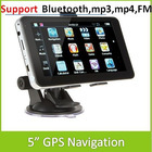 3pcs lot 5 Hign Sensitivity Car Vehicle GPS Navigator Support Bluetooch Mp3 Mp4 FM External SD