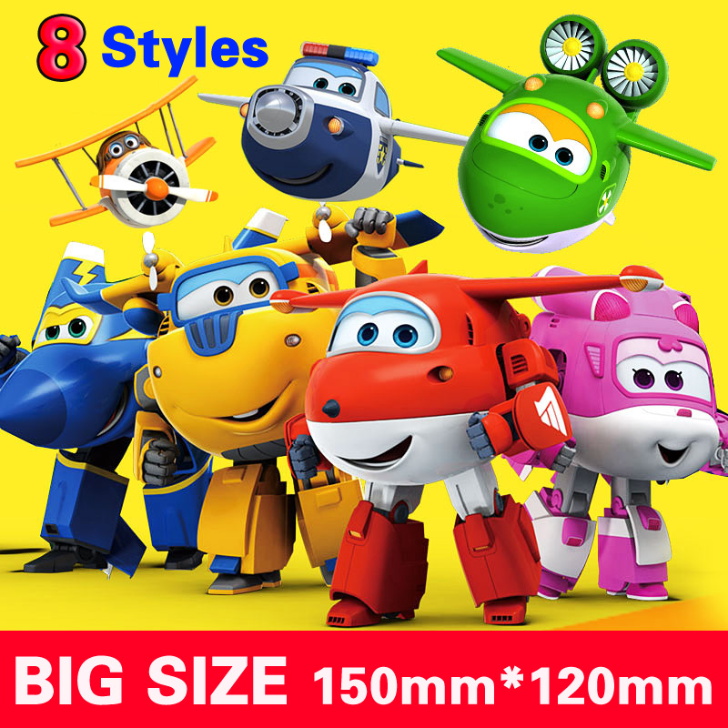 with box 15cm ABS Super Wings Deformation Airplane Robot Action Figures Super Wing Transformation toys for child gift Brinquedos