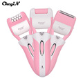 220 240V 3 in 1 Rechargeable Women Epilator Electric Shaver Hair Removal Feet Care Callus Remover