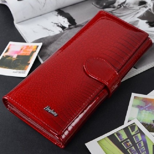 New arrival japanned leather genuine leather cowhide women wallet wallet day clutch long design free shipping female wallet
