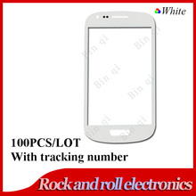 100pcs/lot White Front Screen Glass Lens For Samsung Galaxy S3 SIII mini i8190 + tracking number