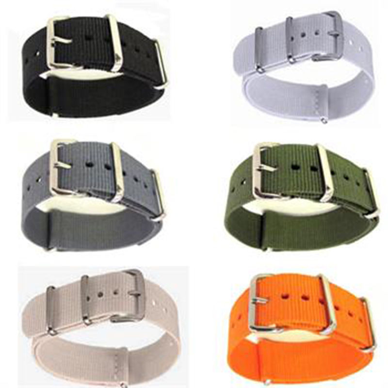 Men s Nylon Sport Wrist Watch Band Strap Infantry Military Army 6 Color 20mm