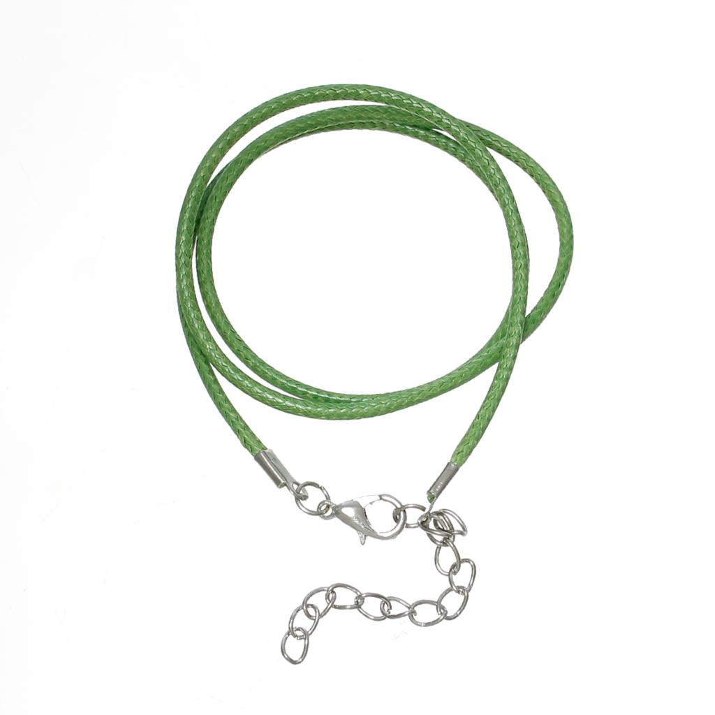 DoreenBeads Wax Rope Cord Necklace Lobster Clasp Green 43.5cm long,10