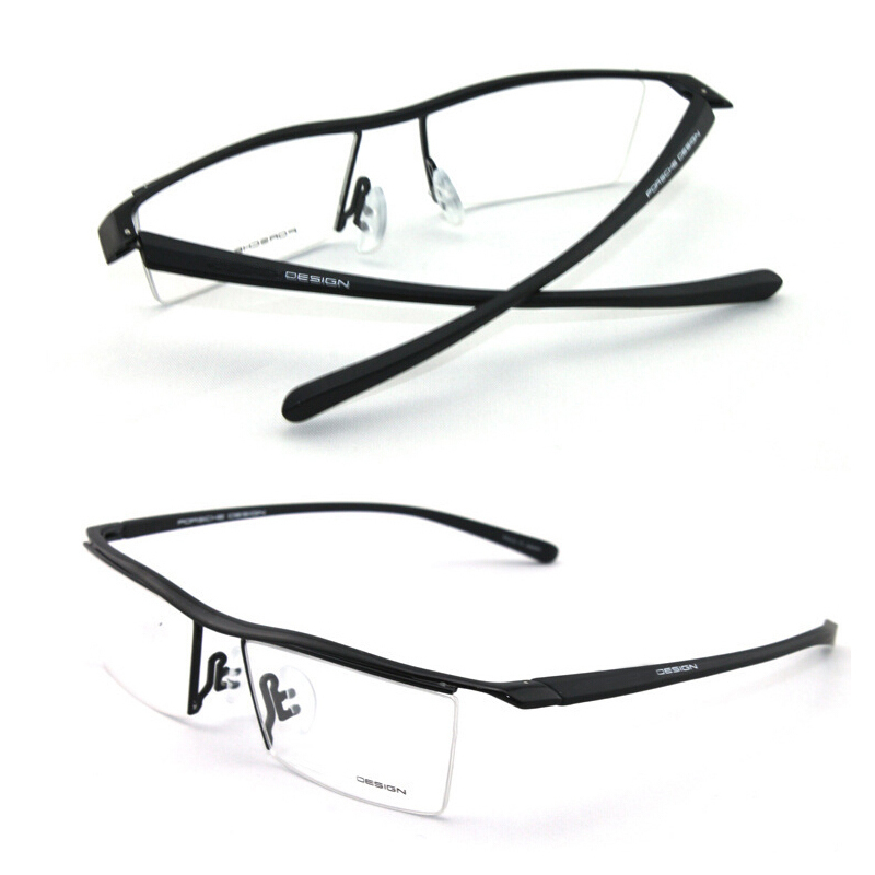 2015 New p8189 eyeglasses titanium tr90 mirror myopia glasses sports eyewear half optical frames male oculos