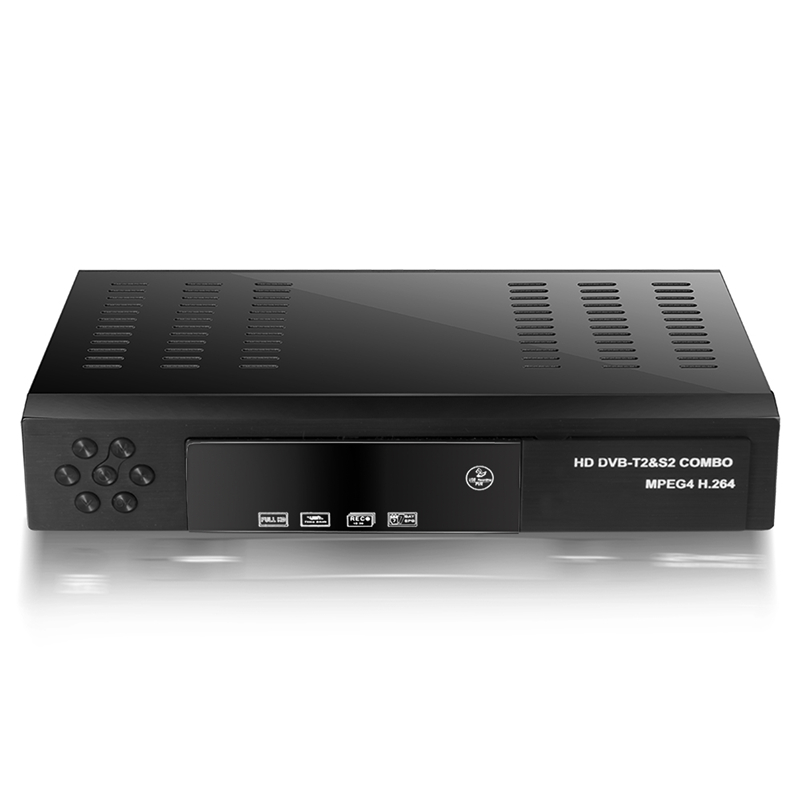 Digital Satellite Receiver Combo dvb t2 + S2 TV Tuner Receivable HD 1080P dvb-t2 dvb-s2 tv Box tv Box H.264 / MPEG-2/4