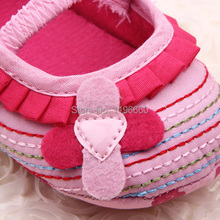 Cotton Cloth Four Flower Baby Shoes Striped Sole Shoes for Kids Cute Toddler Shoes