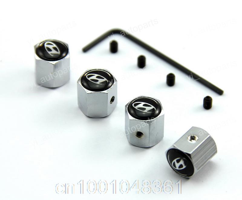 New 4pcs Chrome Anti Theft Tire Wheel Rim Stem Air Valve Caps Lock For