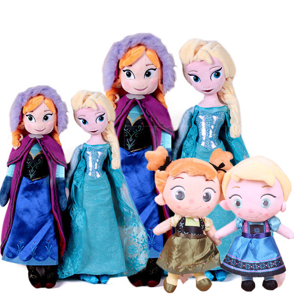 New Arrival 40cm or 50cm Anna and Elsa Boneca Doll Queen Princess Toys Plush Dolls Children Toys Birthday Gift For Girls