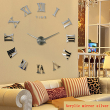 2016 3d diy living room new acrylic quartz watch wall font b clock b font font