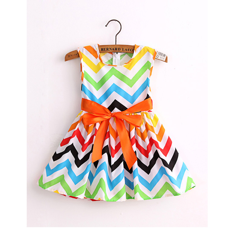 new 2016 brand fashion cotton print girl dress baby girls princess dresses kids dress children clothes