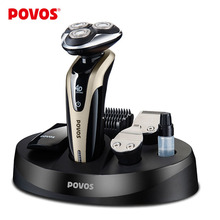 POVOS New 4D Beauty Machine 4 In 1 Electric Shaver Razor Pop-up Trimmer Hair Clipper Hair Lettering Product for Men PQ9300