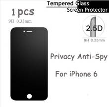 Anti Shatter Ultra Thin 2.5D Round Edge Privacy Anti-Spy Glass Tempered Glass Film Screen Protector for iPhone 6 Protective film