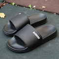 2017 New Fashion Men Beach Slide Slippers Black White Platform Flip Flops Casual Summer Slip on