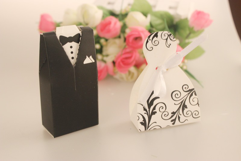 2017 Bride And Groom Wedding Favor Box Guests Giveaway Candy Box Gift ...