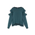 Autumn New Women s Long sleeved T Pullover Girl s Blouse Atmosphere Retro Style Loose Bat