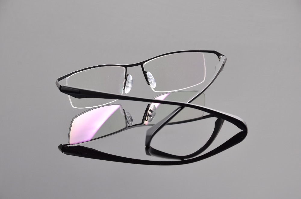 Half Rim Alloy Metal Glasses Frame For Men Eyeglasses Fashion Cool