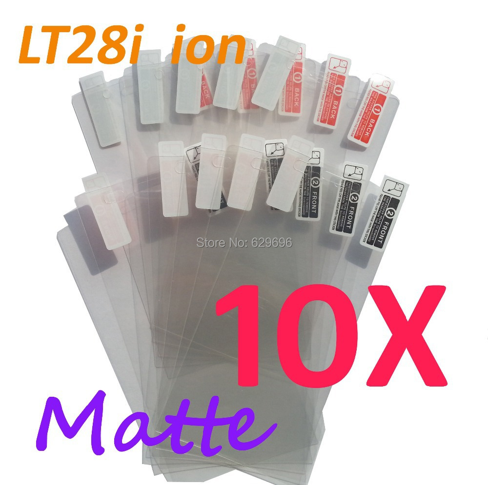 10pcs Matte screen protector anti glare phone bags cases protective film For SONY LT28i Xperia ion