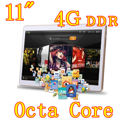 11 inch 8 Hexa Octa Cores 2560X1600 IPS DDR 4GB ram 32GB 8 0MP 3G Dual