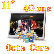 11 inch 8 Hexa Octa Cores 2560X1600 IPS DDR 4GB ram 32GB 8 0MP 3G Dual