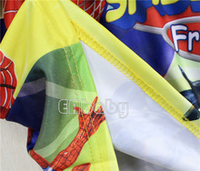 2015 super hero pyjamas superman spider man Various cartoon print children s pajamas kids pajama sets