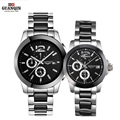 GUANQIN Ceramics Couples Lovers Watches Multifunction Waterproof Automatic Mechanical Watches Men Women Sport Luminous Clock