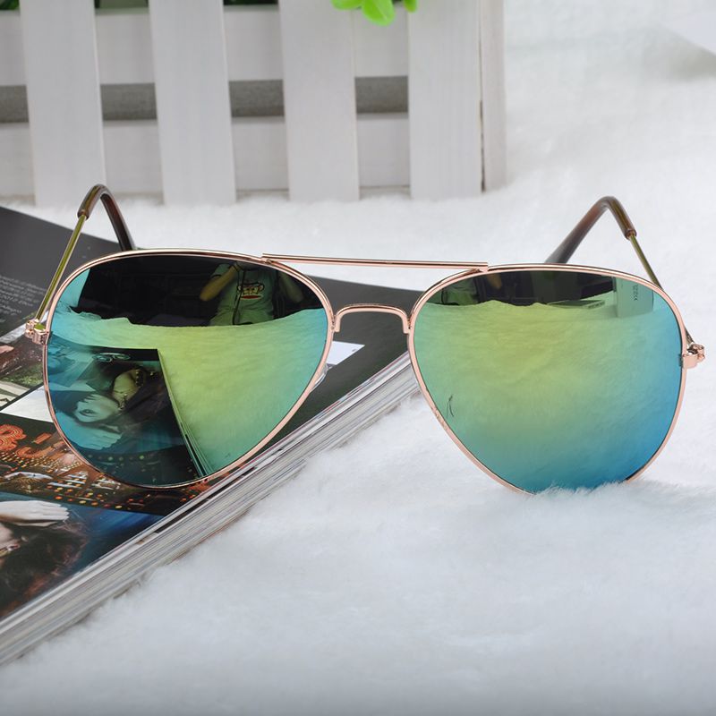 14 Color Sun Glasses Metal Frame Eyewear Glasses Bat Mirror UV Summer Style Sunglasses Women Men