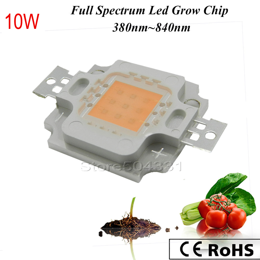 10w led grow chip ,full spectrum 380nm-840nm led grow light for hydroponics plant /greenhouse/indoor garden plant