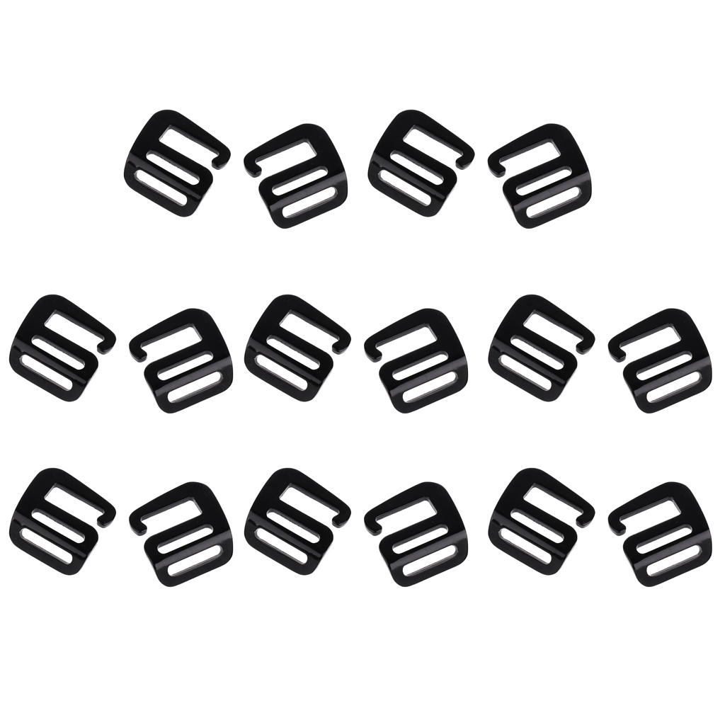 16 Pack bing Strap Buckles Aluminum Alloy Hook for 1 Inch Bels Backpack Accessories Men Women