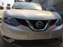 CHROME FRONT MESH GRILL GRILLE BONNET COVER TRIM INSERT RADIATOR HOOD ACCESSORIES FIT FOR NISSAN QASHQAI J11 2014 2015 2016