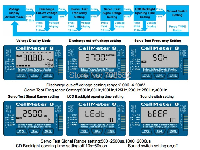 Deligreen aok cellmeter 8 と背景光と放電多機能デジタル電源サーボチェッカーテスター 2 s-8 s 8 メートル -  AliExpress Consumer Electronics
