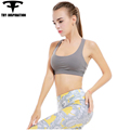 Sexy Sports Bras with Padded Women s Fitness Cross Strap Push Up Shockproof Gym Running Tops
