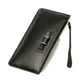 Imported Top Layer Cowhide Thin Purse Women Fasion Simple Bowknot Genuine Leather Change Purse Designer Cell