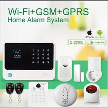 2016 New Product WiFi GSM Alarm System Home Alarm Security outdoor flash siren Detector Sensor IOS Android Control