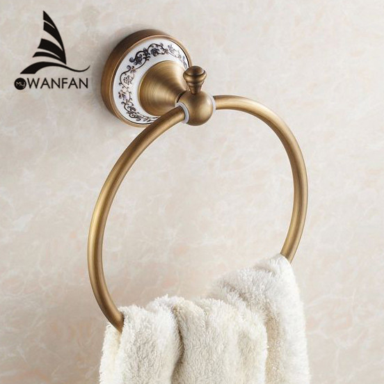 High quality wall mount Towel Ring/Towel Holder,Solid Brass Construction, Antique Bronze finish,Bathroom Accessories HJ-1808