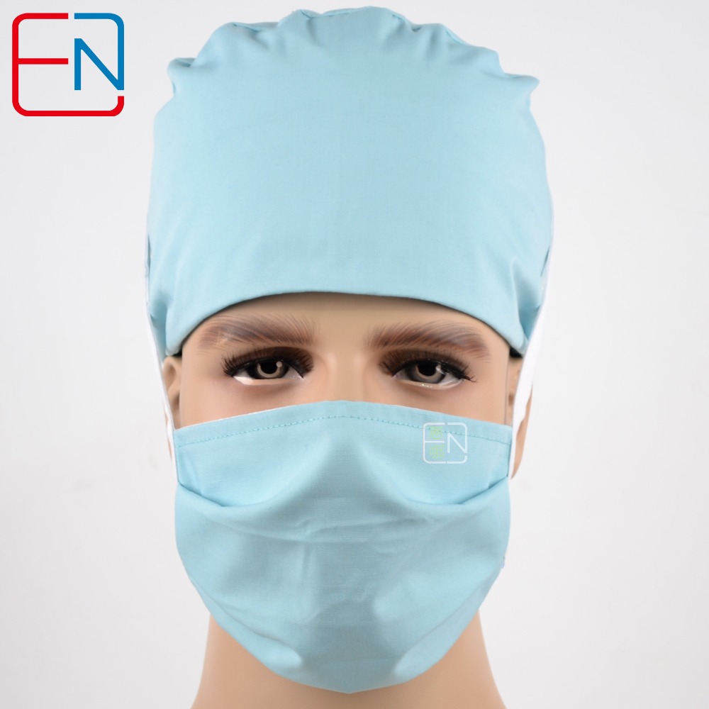 Hennar surgical caps doctors caps and nurses cap T/C in Water green