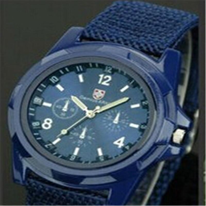 2015 New Fashion Soldier Military Quartz Canvas Strap Fabric Watch Men Outdoor Sports Watches For Male