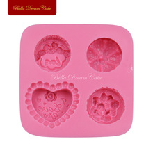 Loves & Flowers Silicone Cake mold Sugar Fondant Decorating Moulds Kitchen Accessories Bakeware Valentine Bakeware SM-289