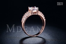 18KGP Rose Gold Filled vintage Rings For Women Wedding Jewelry Bijoux zirconia Accessories Engagement Bague Bijouterie